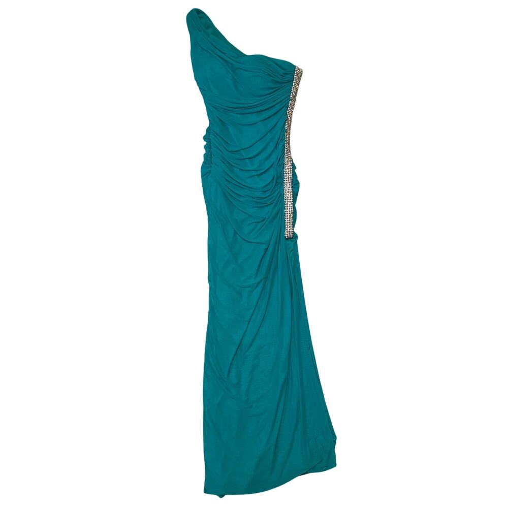 Jump Apparel Women’s Cocktail/ Prom Dress 3/4 Size Teal & Silver